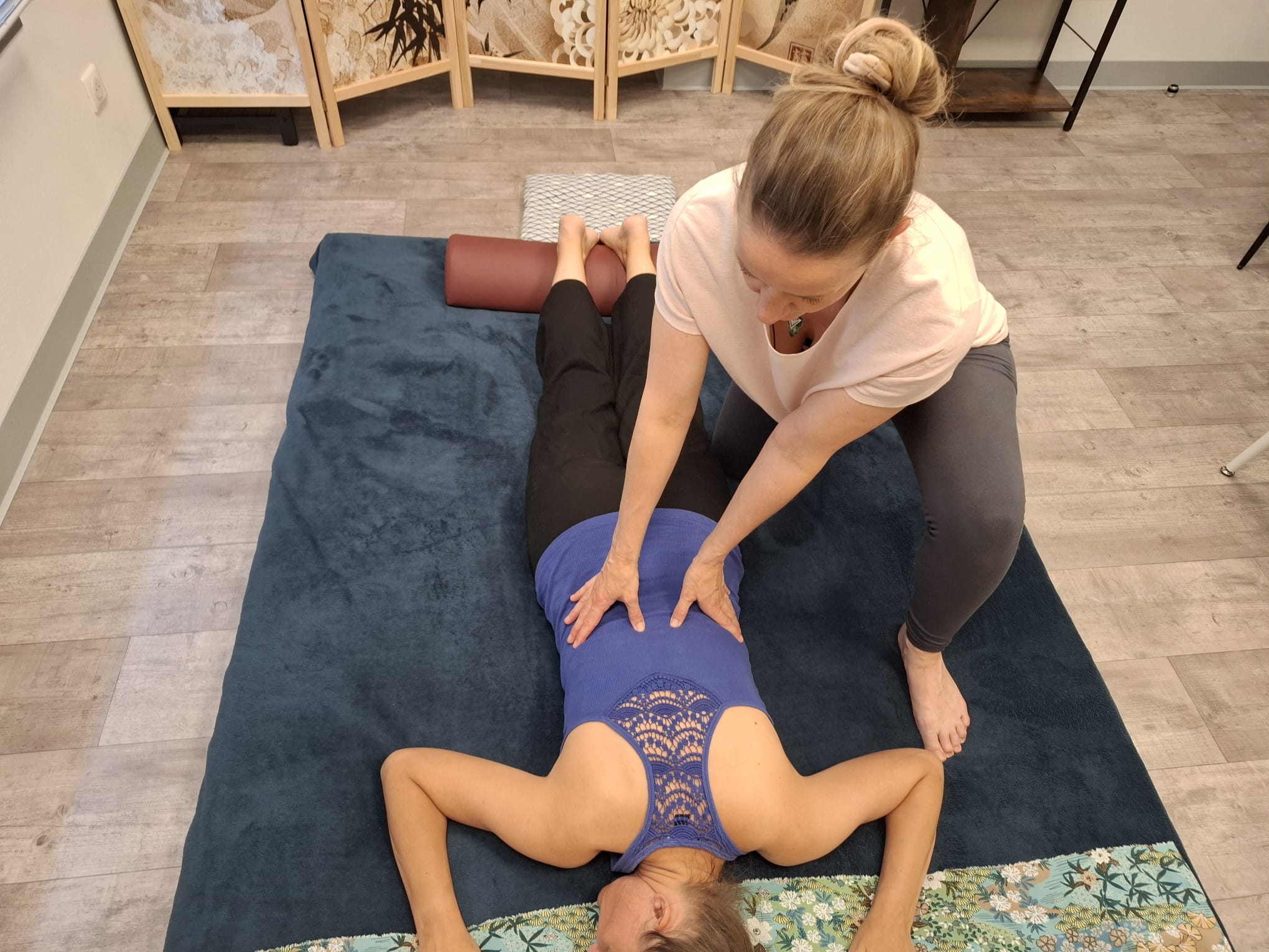 Séance de Shiatsu au Cabinet Ishin Denshin